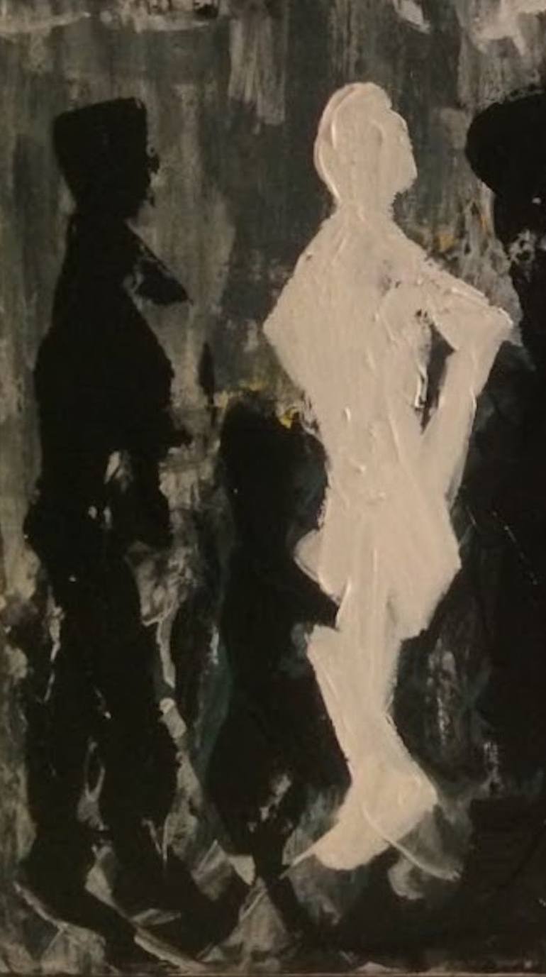Original Abstract People Painting by Alex Sojic