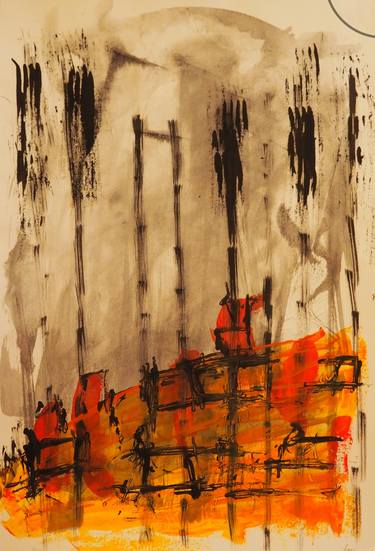 Original Abstract Expressionism Abstract Paintings by Alex Sojic