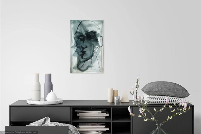 Original Abstract Portrait Painting by Alex Sojic