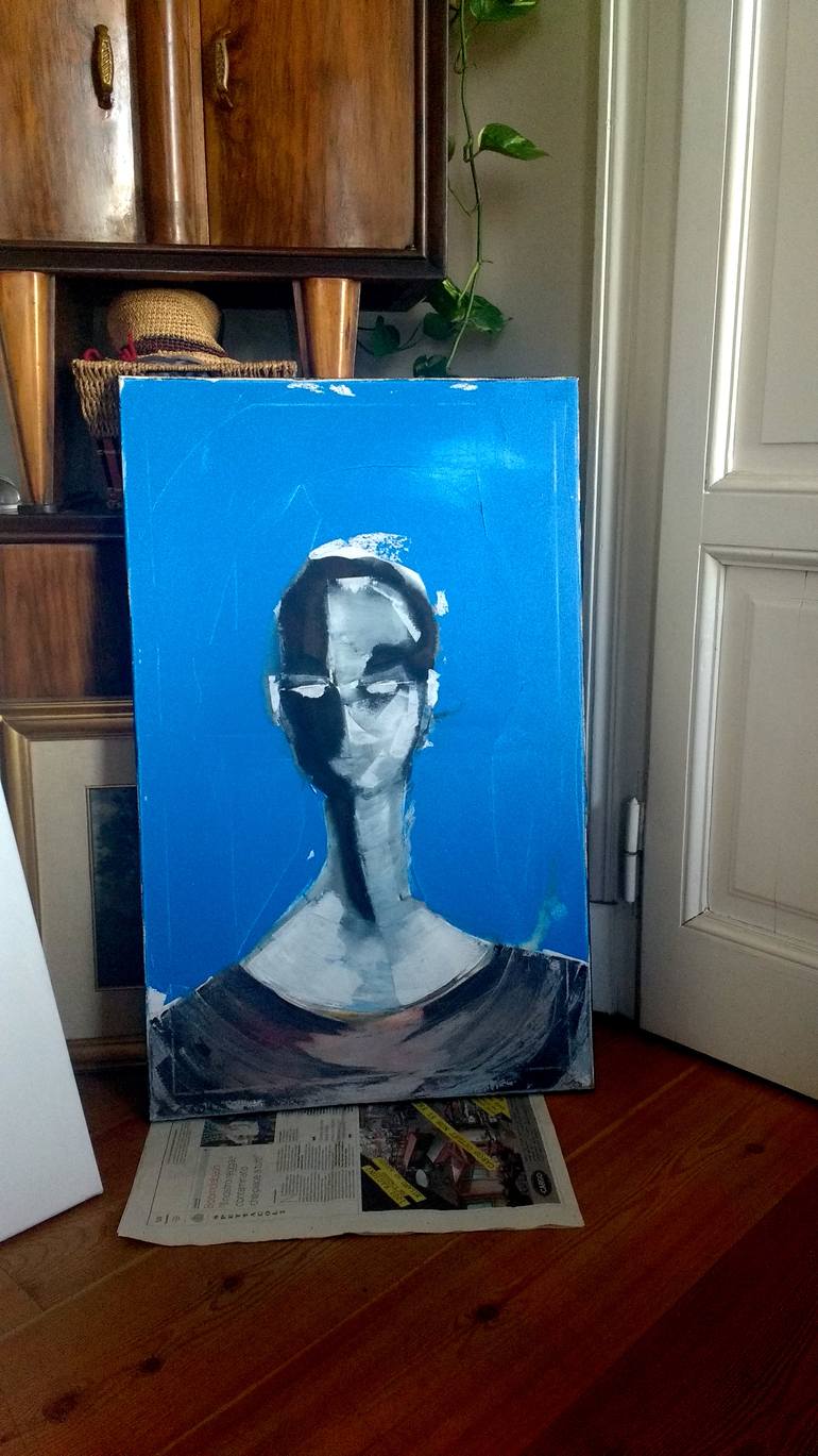 Original Portraiture People Painting by Alex Sojic
