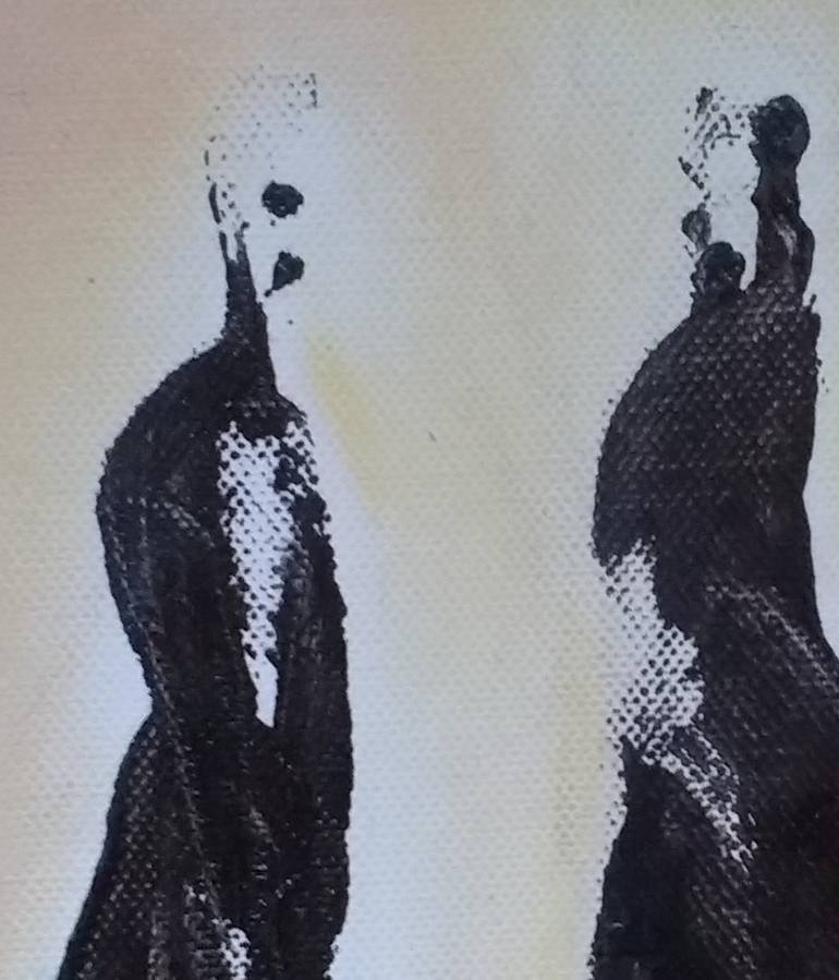 Original Abstract Expressionism People Painting by Alex Sojic