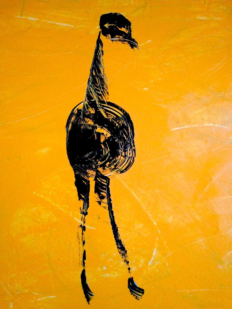 Original Minimalism Animal Painting by Alex Sojic