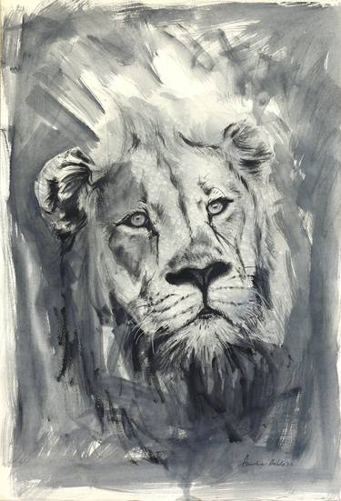 Portrait of a Wild Lion thumb