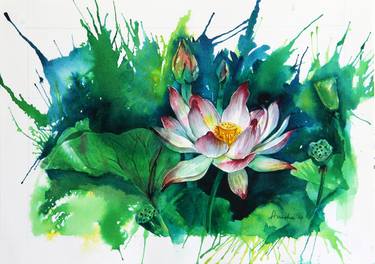 Print of Floral Paintings by Anisha Heble