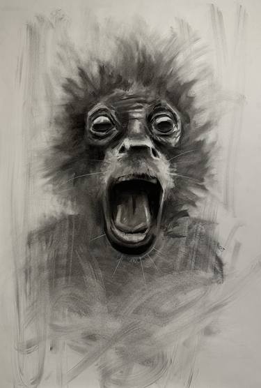 Drawing No. 46 Screaming Monkey thumb