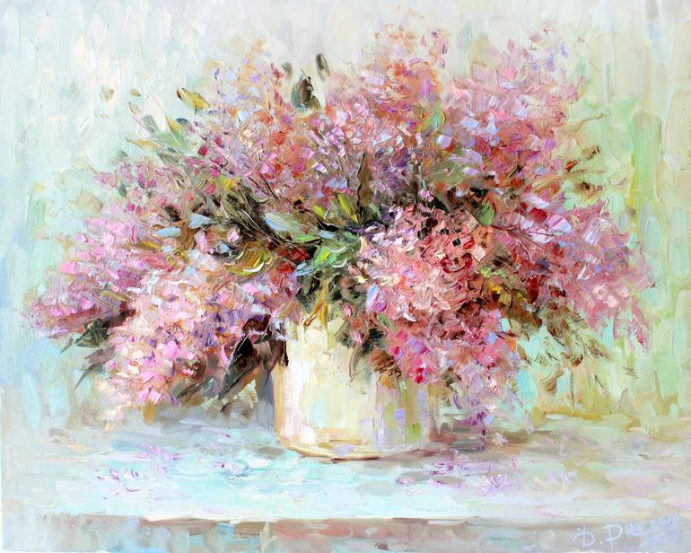 Lush lilac Painting by Daria Prozorova | Saatchi Art