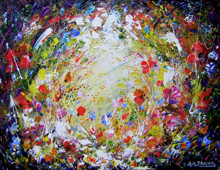 Floral Spirals Painting by Andrew Alan Johnson | Saatchi Art