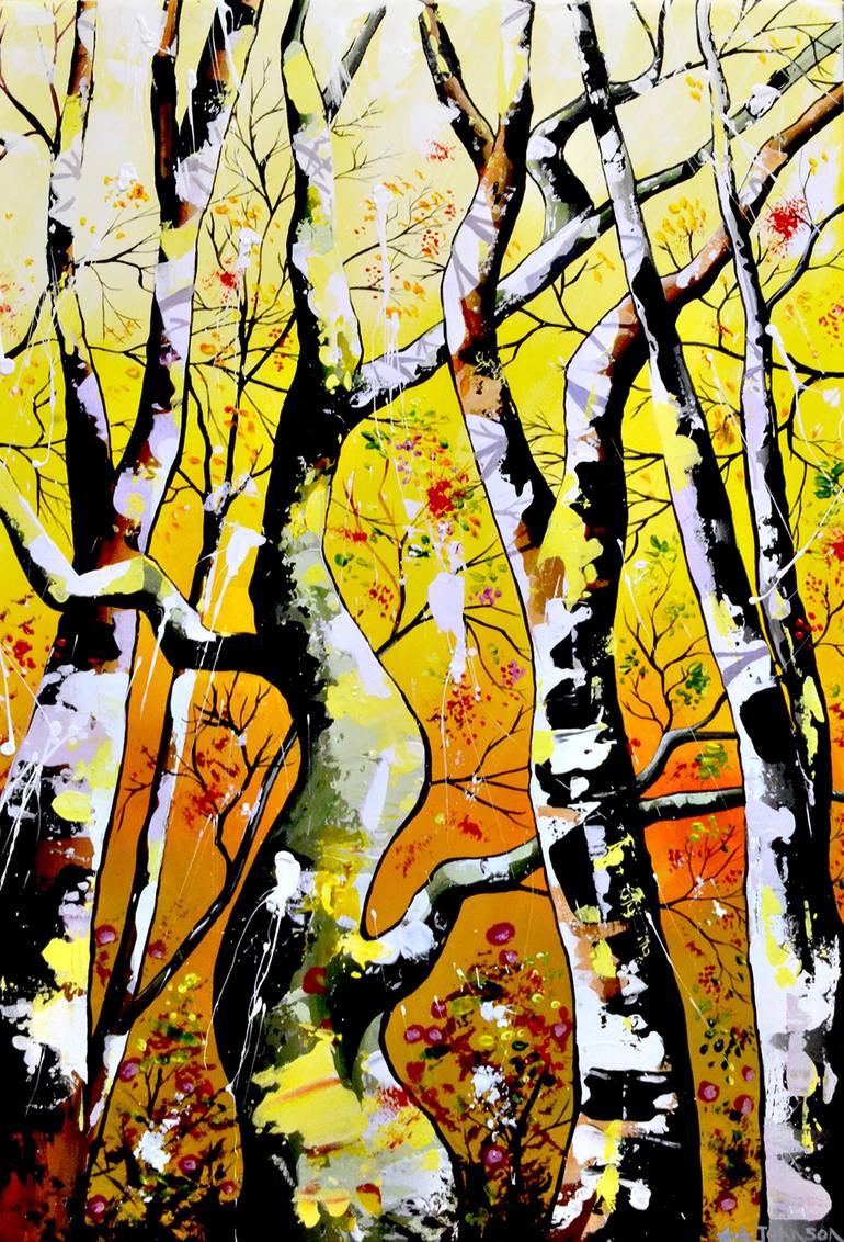 The Whimsical Woodlands Painting by Andrew Alan Johnson | Saatchi Art