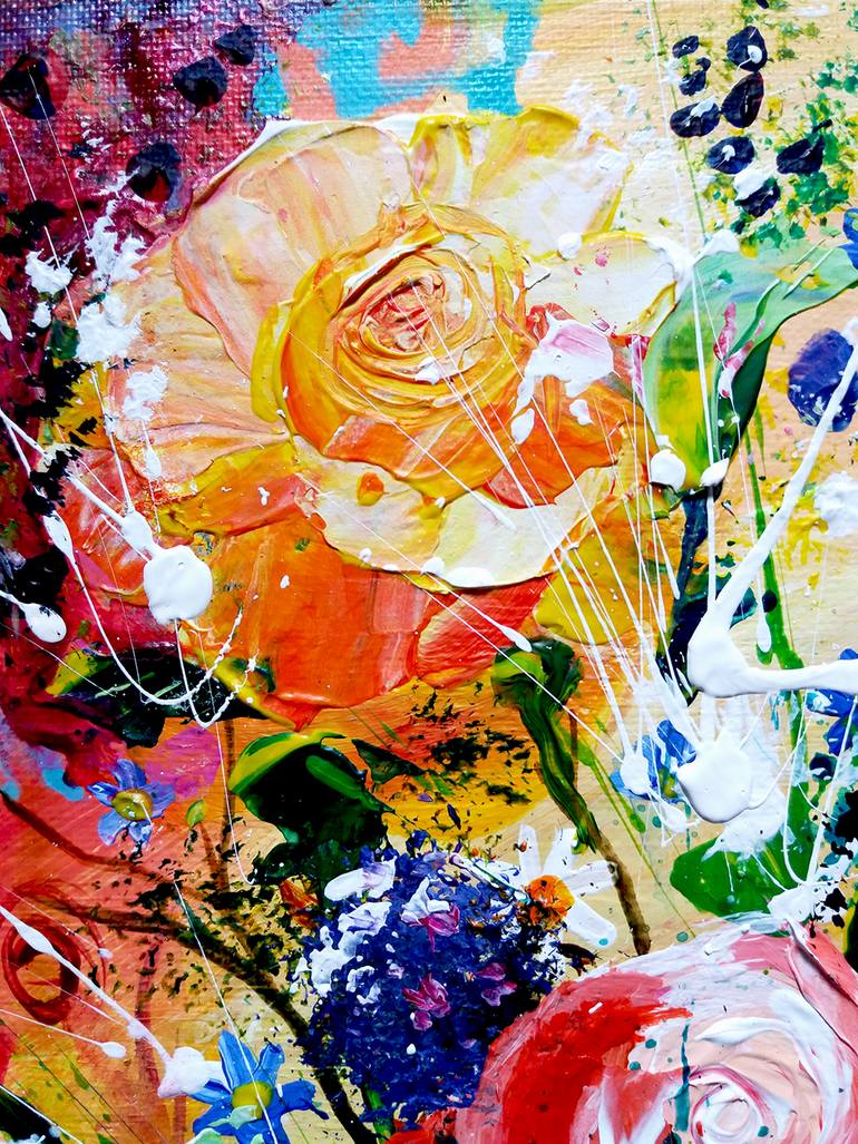 Original Impressionism Floral Painting by Andrew Alan Johnson