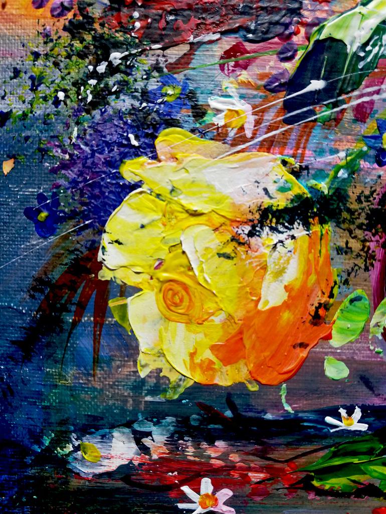 Original Impressionism Floral Painting by Andrew Alan Johnson
