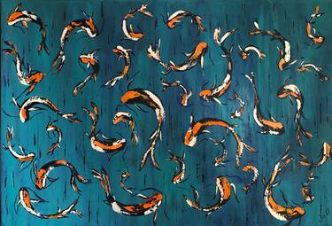 Original Impressionism Fish Paintings by jo charlton
