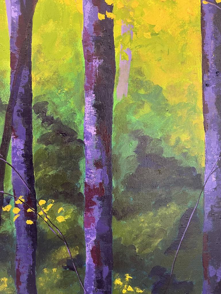 Original Impressionism Tree Painting by jo charlton