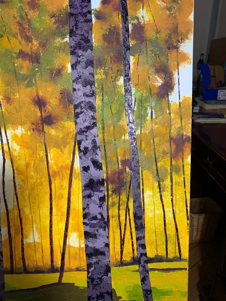 Original Impressionism Tree Painting by jo charlton