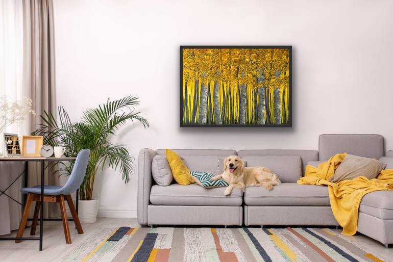 Yellow birch Trees Painting by jo charlton Saatchi Art