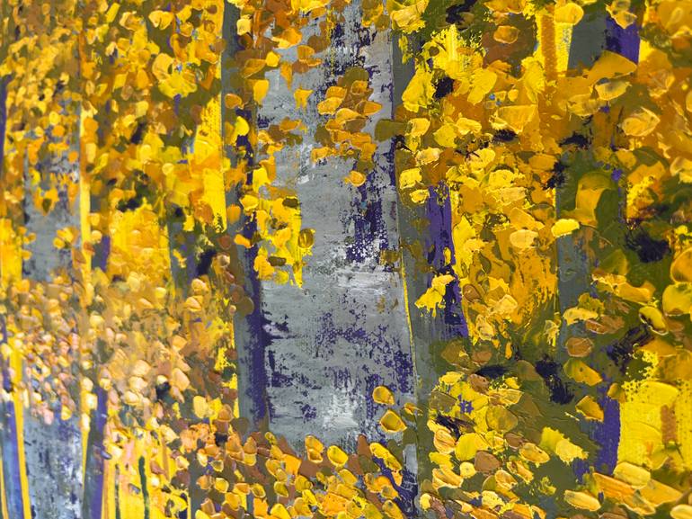 Yellow birch Trees Painting by jo charlton Saatchi Art