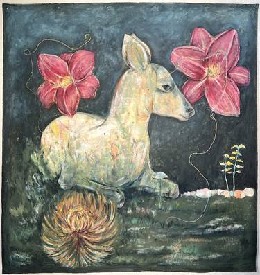 Original Expressionism Animal Paintings by Linda Mitchell