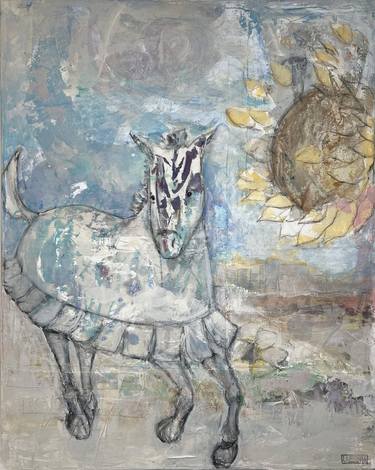 Original Expressionism Horse Paintings by Linda Mitchell