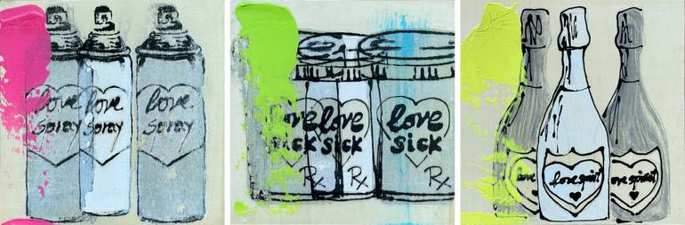 Original Street Art Love Painting by Tina Psoinos