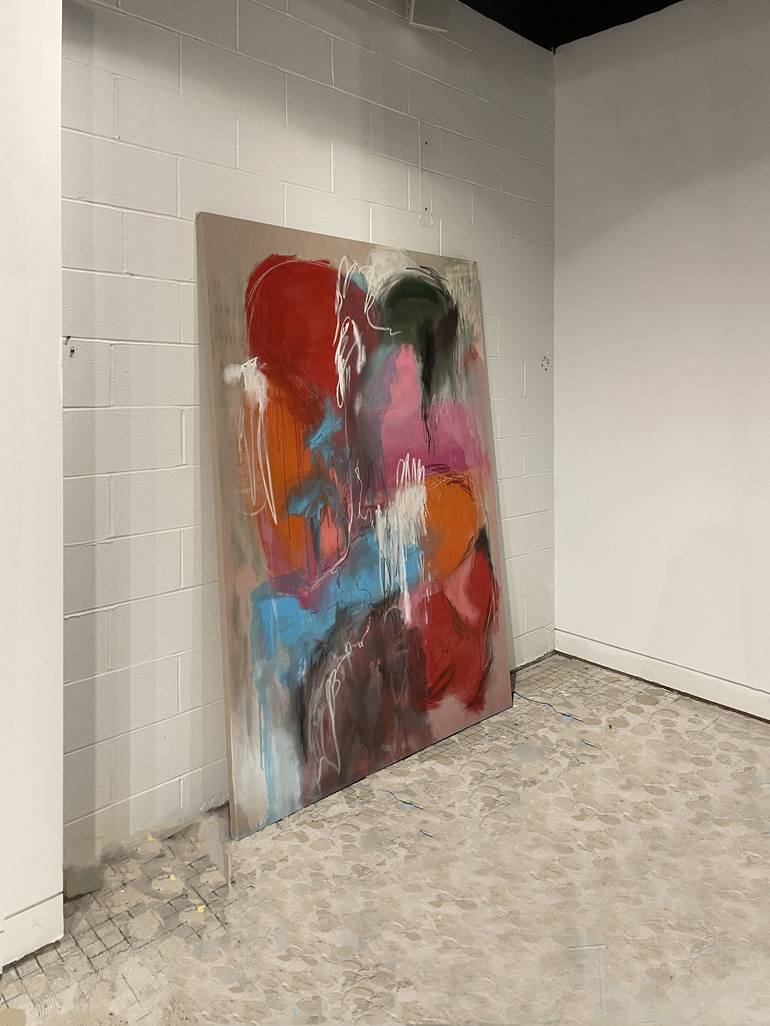 Original Abstract Expressionism Abstract Painting by Tina Psoinos