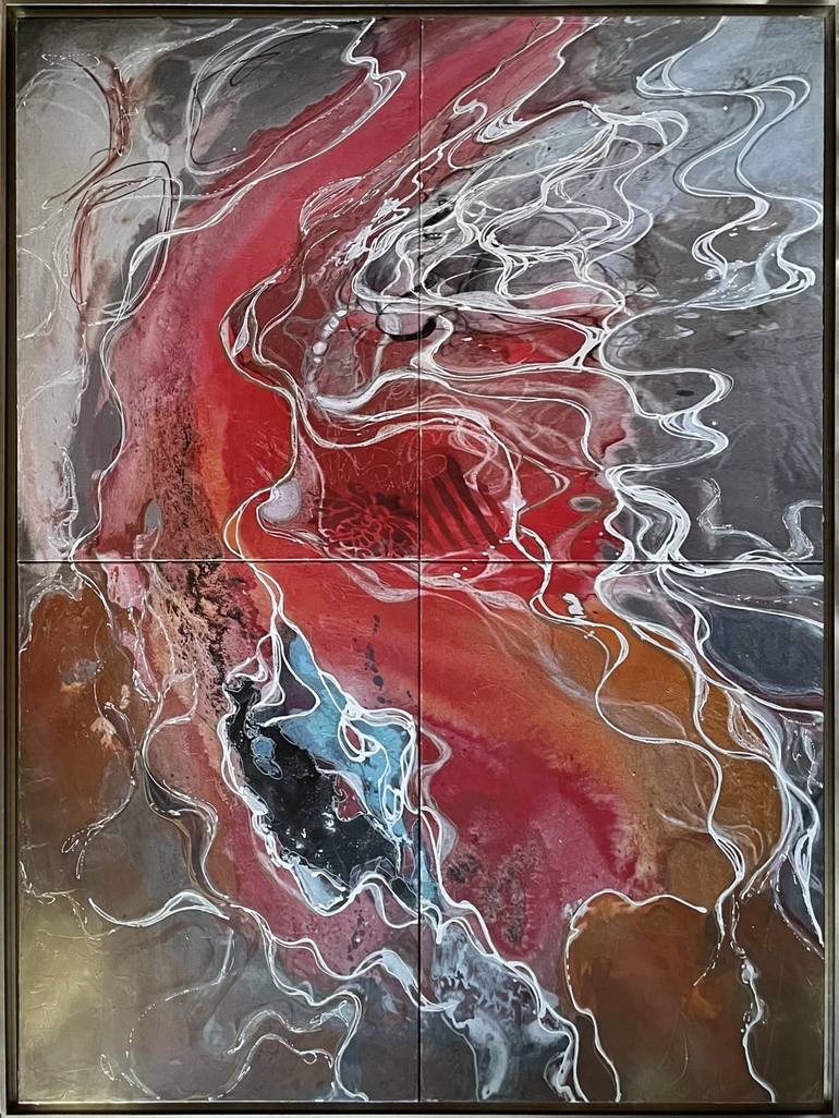 Original Contemporary Abstract Mixed Media by Tina Psoinos