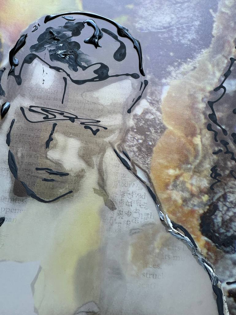 Original Contemporary Nude Mixed Media by Tina Psoinos