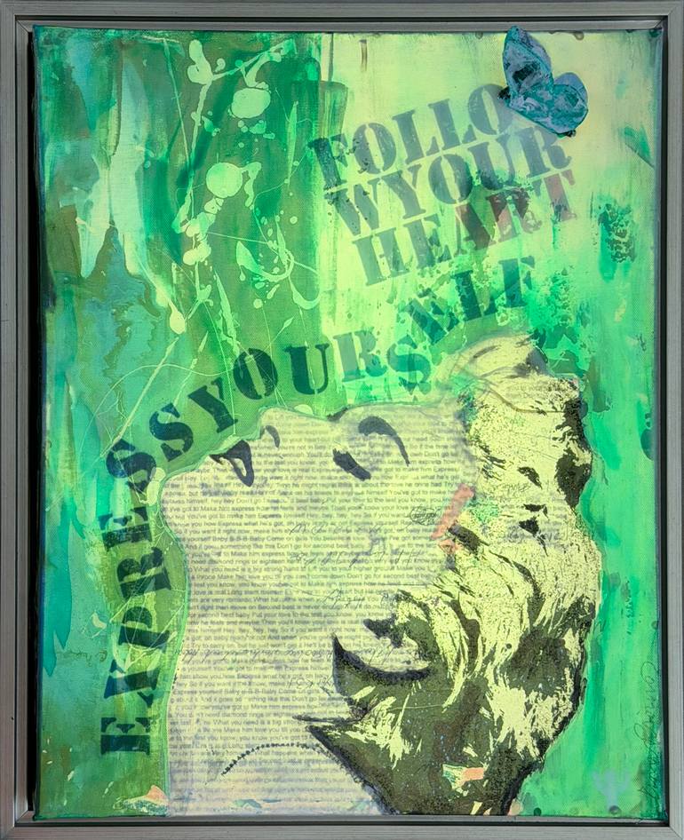 Original Pop Art Pop Culture/Celebrity Mixed Media by Tina Psoinos