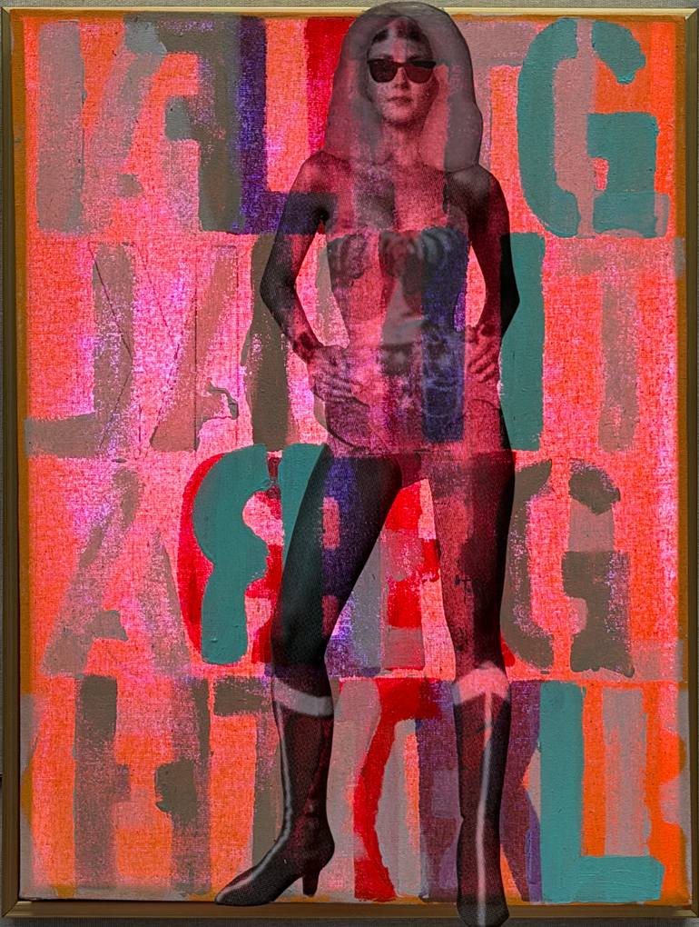 Original Pop Art Typography Mixed Media by Tina Psoinos