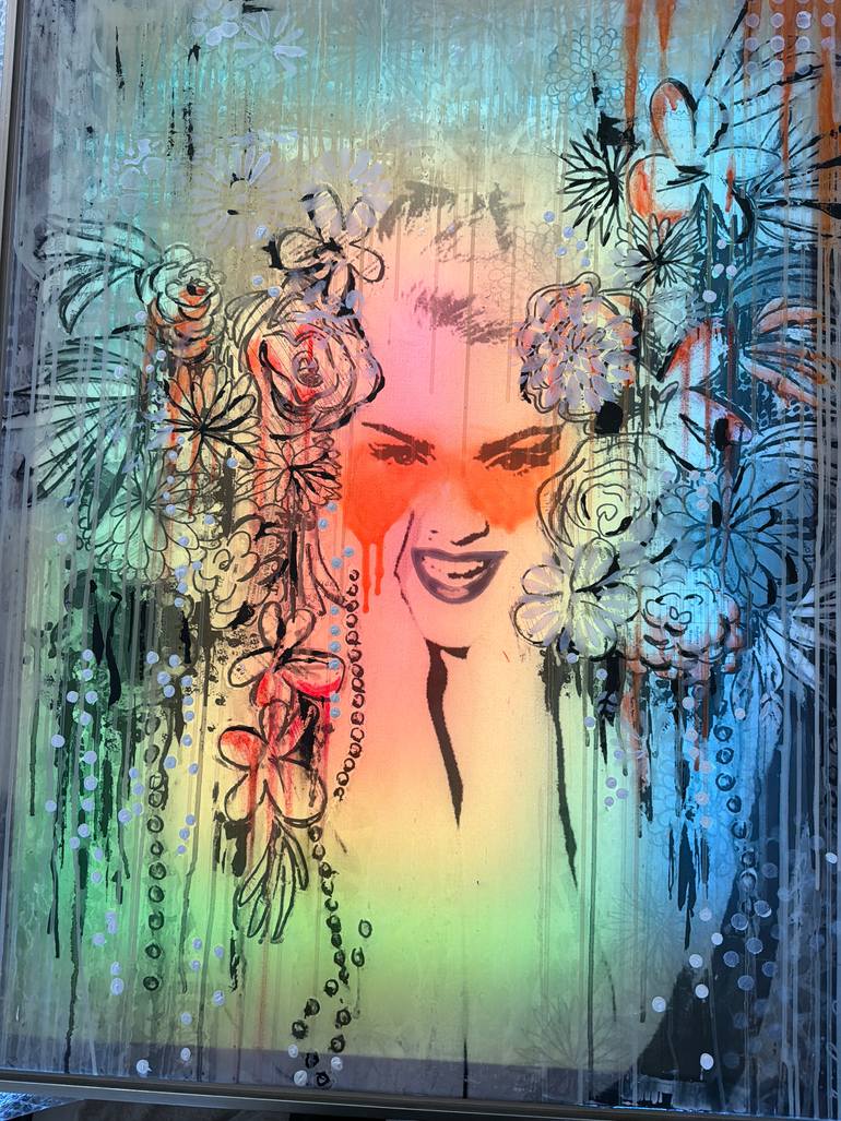 Original Pop Art Pop Culture/Celebrity Mixed Media by Tina Psoinos