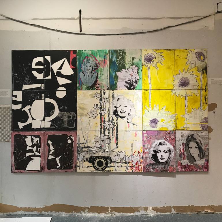 Original Street Art Abstract Painting by Tina Psoinos