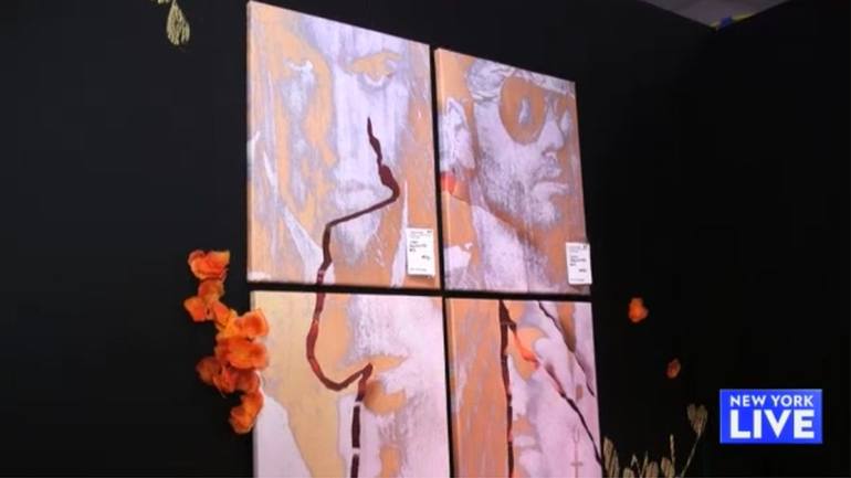 Original Street Art Pop Culture/Celebrity Mixed Media by Tina Psoinos