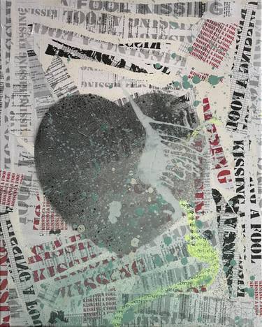 Original Street Art Love Collage by Tina Psoinos