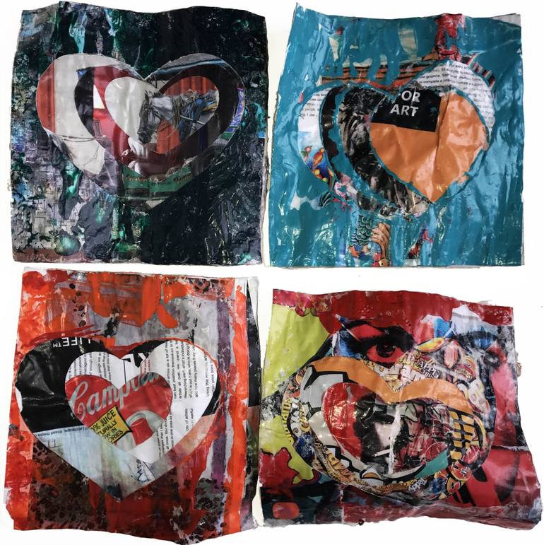 Original Street Art Love Collage by Tina Psoinos