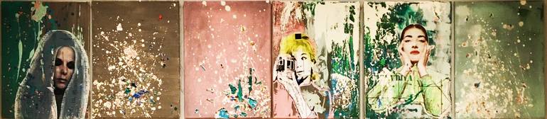 Original Street Art Pop Culture/Celebrity Collage by Tina Psoinos