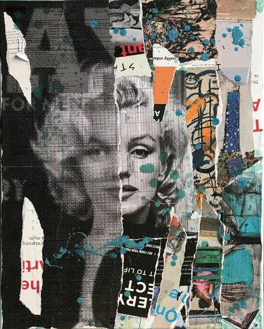 Original Street Art Pop Culture/Celebrity Collage by Tina Psoinos