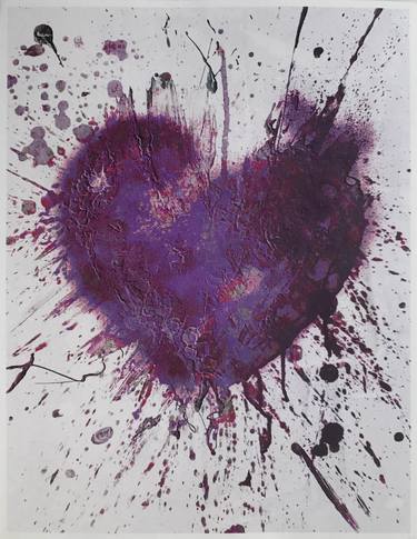 Love Explosion Purple on White - Limited Edition 1 of 5 thumb