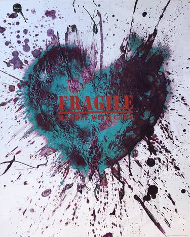 heART Fragile Handle with Care Teal - Limited Edition 1 of 5 thumb