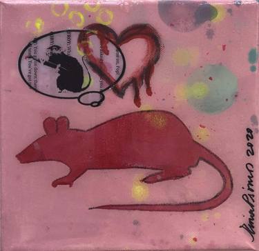 Rat Dreams of Banksy Pink on Pink G thumb