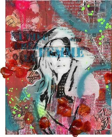 Original Pop Art Pop Culture/Celebrity Collage by Tina Psoinos