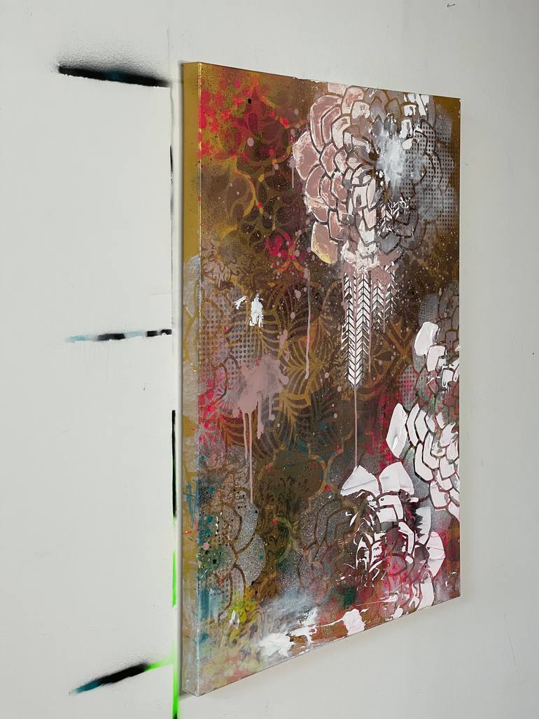Original Abstract Floral Painting by Tina Psoinos