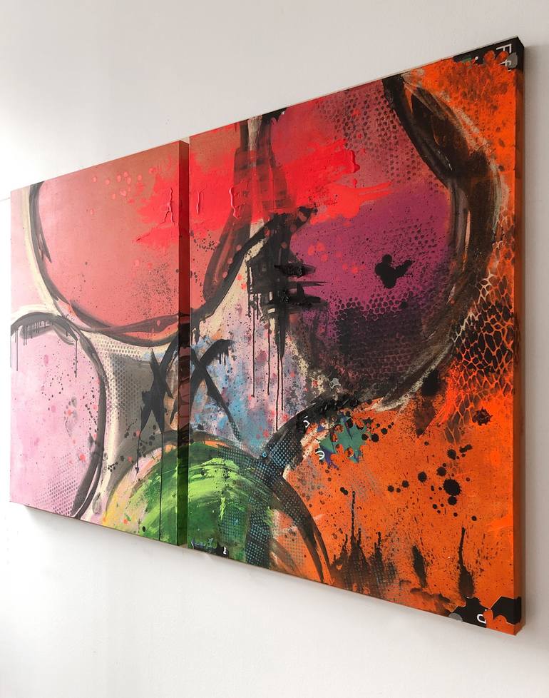 Original Abstract Expressionism Abstract Painting by Tina Psoinos