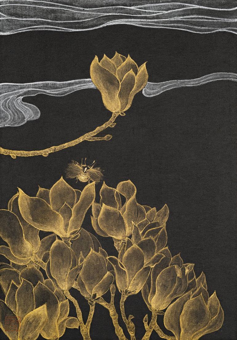 Original Art Deco Botanic Paintings by Hyunjung Kim