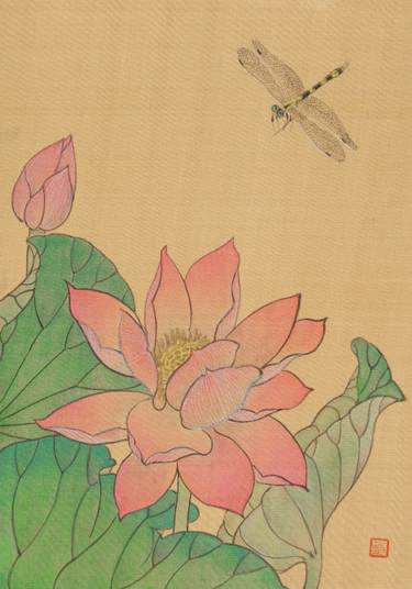 Lotus and A Dragonfly thumb