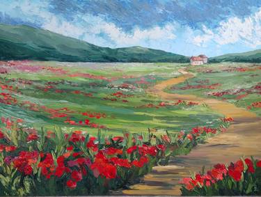 Poppy flowers landscape thumb