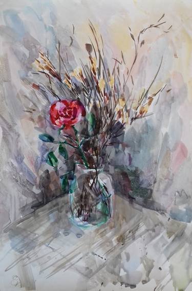 Original Fine Art Still Life Paintings by Ekaterina Dmitrieva