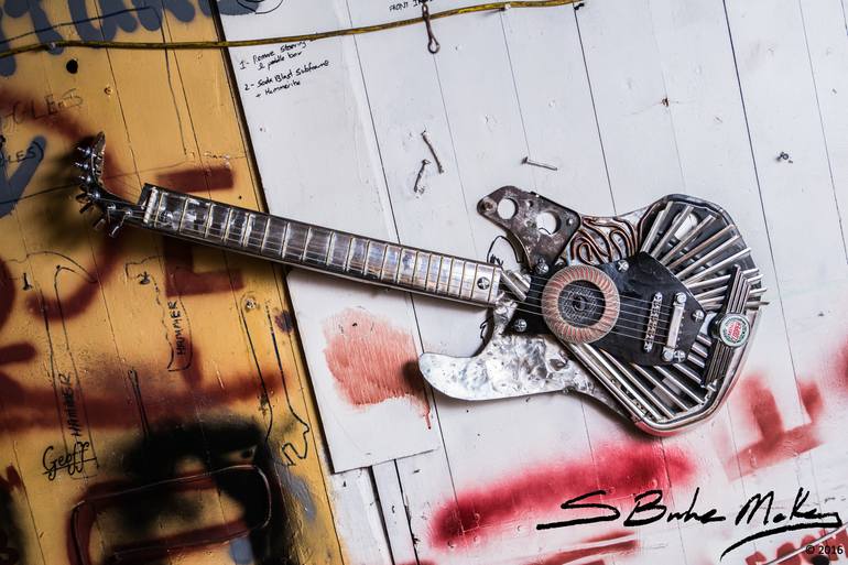 Classic Car Guitar Sculpture by Steve Burke | Saatchi Art Brunei