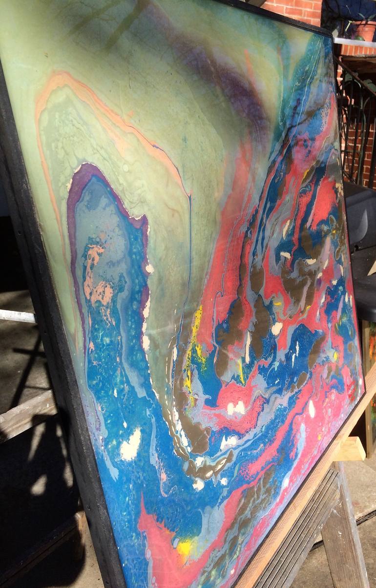 Original Art Deco Abstract Painting by Dennis Waller