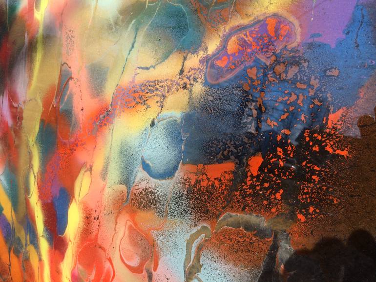 Original Art Deco Abstract Painting by Dennis Waller
