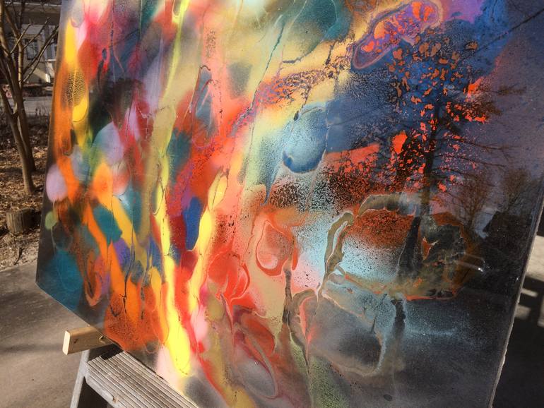 Original Art Deco Abstract Painting by Dennis Waller