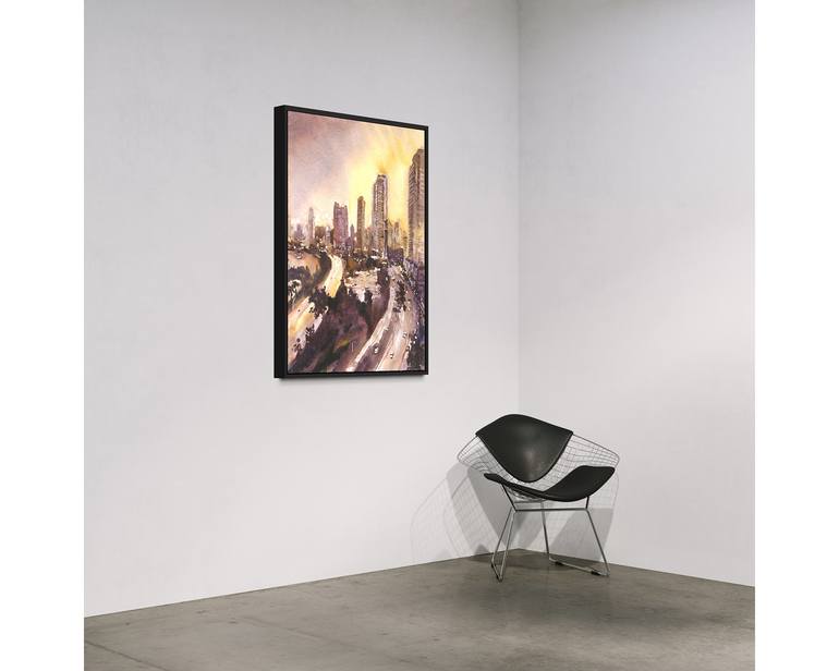 Original Contemporary Architecture Painting by Ryan Fox Aws Nws Twsa