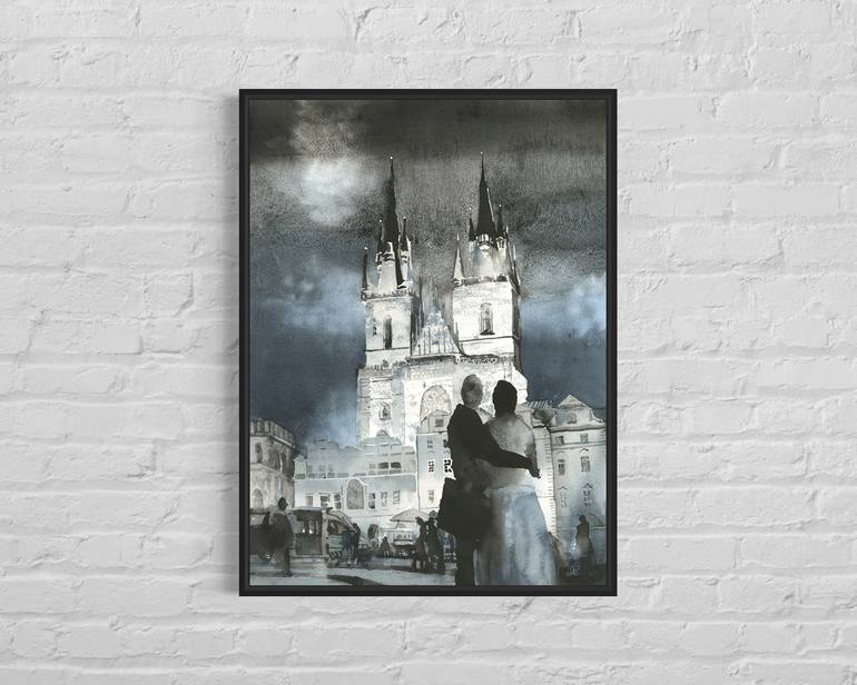 Original Documentary Travel Painting by Ryan Fox Aws Nws